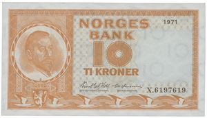 10 kroner 1971 X