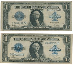 Lot of 2. $1 1923 S/N D47842201B and K71517557D.
