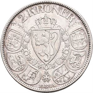 Haakon VII, 2 kroner 1908