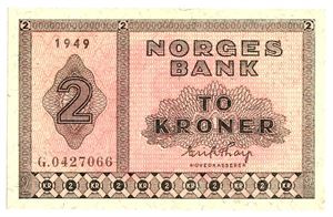 2 kroner 1949. G0427066