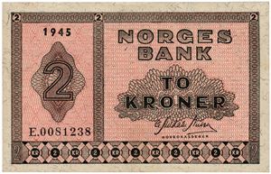 2 kroner 1945. E0081238