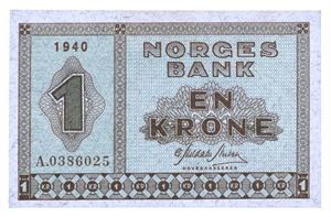 1 krone 1940. A0386025