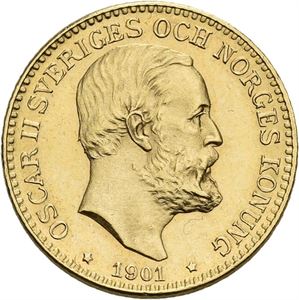 Oskar II, 10 kronor 1901