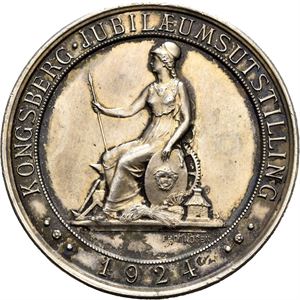 Konsberg Jubilæumsutstilling 1924. Sølv. 41 mm