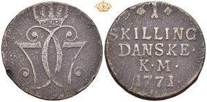 1 skilling 1771 Kongsberg