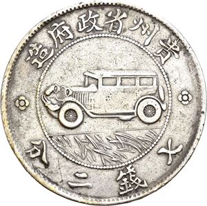 Kweichow, autodollar 1928. Liten kantskade/minor edge nick
