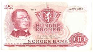 100 kroner 1966. X0976266