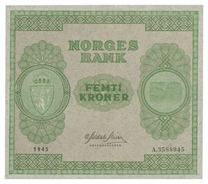 50 kroner 1945. A.3588945