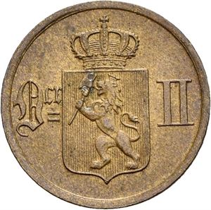 OSCAR II 1872-1905, KONGSBERG, 1 øre 1876