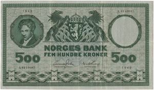 500 kroner 1948. A0140007