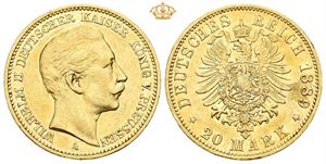Preussen, Wilhelm II, 20 mark 1889 A