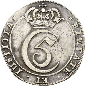 CHRISTIAN V 1670-1699, CHRISTIANIA 4 mark 1673. S.34