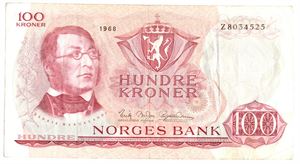 100 kroner 1968. Z8034525