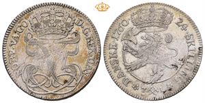 Frederik V (1746 - 1766) 24 skilling 1760 Valsespor.