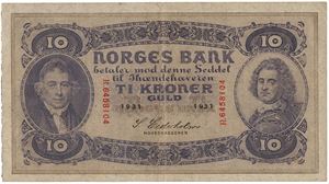 10 kroner 1931. R6458104