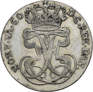 FREDERIK V 1746-1766. KONGSBERG. 24 skilling 1754. S.6