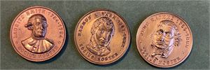 Lot 3 stk. medaljer i bronse; 1967, 1970 og 1971