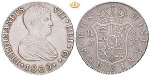 Ferdinand VII, 8 reales 1809. S CN. Sevilla