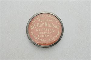 Alf Chr. Nielsen, Christiania, 1 øre frimerkepollett