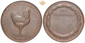 Norsk Fjørfeavlslag stiftet 1884. Belønningsmedalje. Bronse