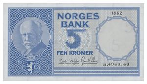 5 kroner 1962. K.4949740