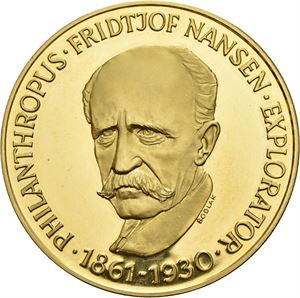Fridtjof Nansen. Fram 1893-1896. Bodlak. Gull 50 g. 900/1000. 50 mm