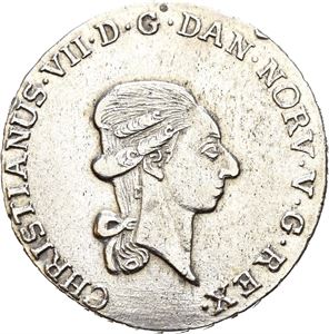 Christian VII 1766-1808. 1/3 speciedaler 1796. S.7