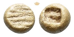 IONIA, uncertain mint. Circa 650-600 BC. EL myshemihekte (1/24 stater), Milesian standard (0,61 g).