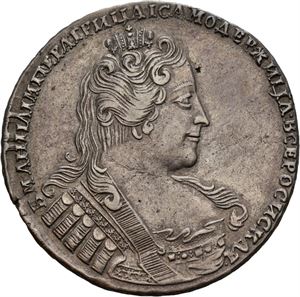Anna, rubel 1733. Kadashevsky Mint