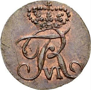 FREDERIK VI 1808-1814, KONGSBERG, 1 skilling 1812. S.9