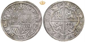 Philip IV, 8 reales 1651. I. Segovia