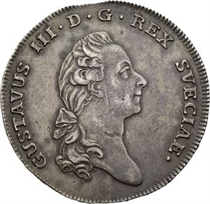 GUSTAV III 1771-1792, Riksdaler 1777