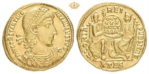 Constantius II, AD 337-361. AV solidus (21 mm; 4,36 g)