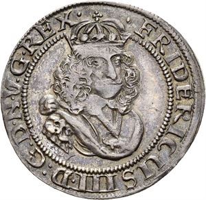 FREDERIK III 1648-1670, CHRISTIANIA, 1/8 speciedaler 1661. S.46
