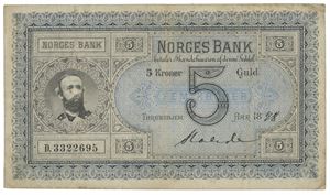 5 kroner 1898 D.3322695 sign Rohde