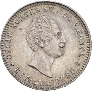 OSCAR I 1844-1859, KONGSBERG, 12 skilling 1856