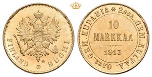 Nikolai II, 10 markkaa 1913