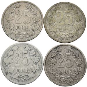 25 øre 1896, 99, 1900 og 1904