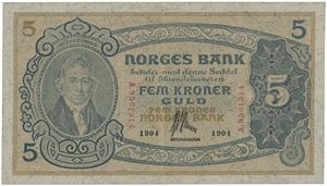 5 kroner 1904. A.9501314.