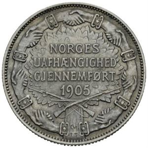 2 kroner 1907, med geværer