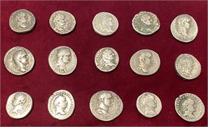 # 1: Lot of 15 tetradrachms of Vespasian from Antioch.