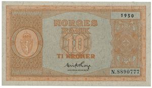 10 kroner 1950. N.8890777