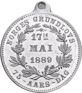 1889. Grunnloven 75 år. Aluminium