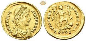 Theodosius I. AD 379-395. AV solidus (4,29 g).