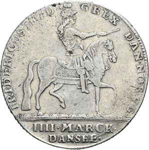 FREDERIK IV 1699-1730. 4 mark 1723. S.3