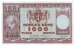 1000 kroner 1973. A4949807
