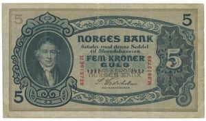 5 kroner 1932-2932. M.3912739
