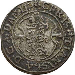 Christian IV 1588-1648. 1 skilling 1595. S.22