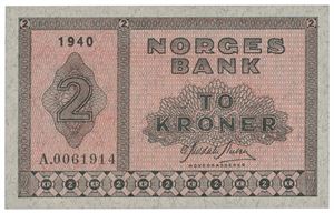 2 kroner 1940. A.0061914