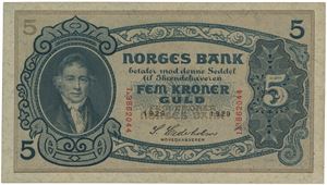 5 kroner 1929. L.3862044.